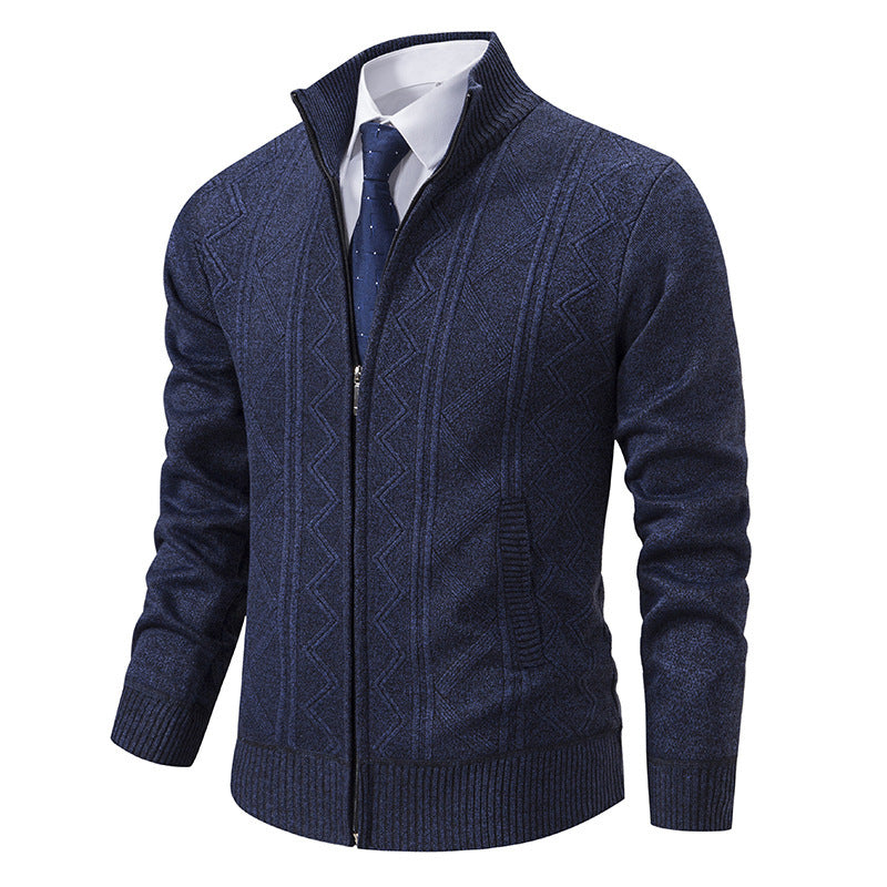 Herren Strickjacke mit modernem Zopfmuster ModeGeist