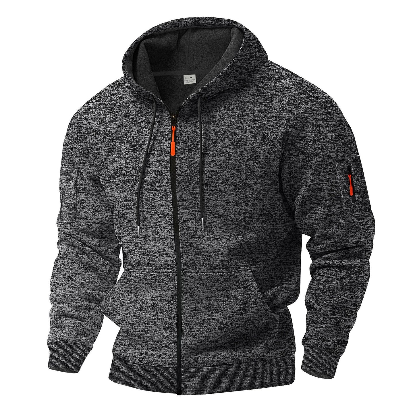 Herren sportlicher Kapuzenpullover mit atmungsaktiver Struktur und farblich abgesetzten Reißverschluss-Details ModeGeist