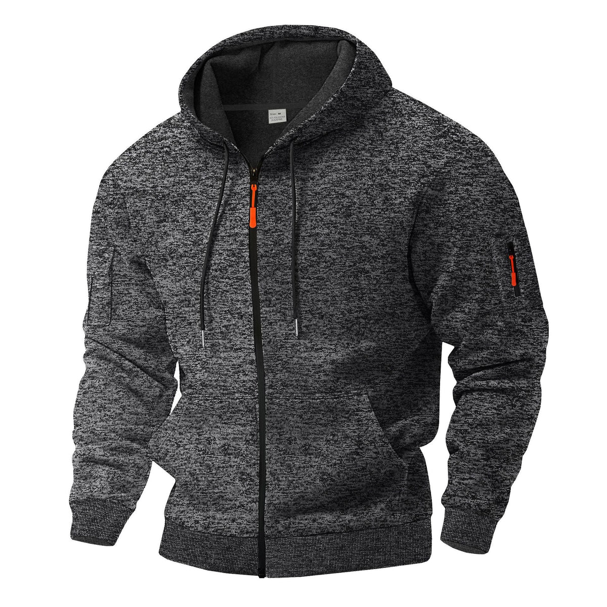 Herren sportlicher Kapuzenpullover mit atmungsaktiver Struktur und farblich abgesetzten Reißverschluss-Details ModeGeist