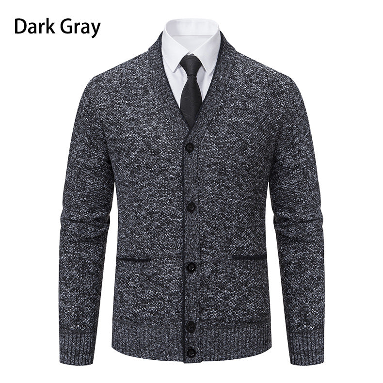 Herren Strickjacke mit V-Ausschnitt und eleganten Details ModeGeist