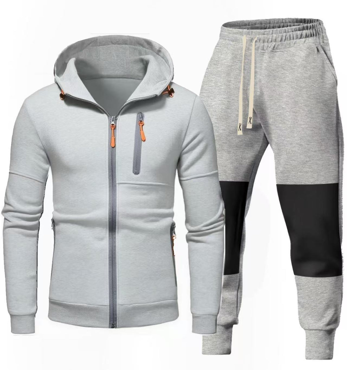 Herren Sportliches Hoodie- und Jogginghose-Set mit Funktionalen Reißverschlusstaschen ModeGeist