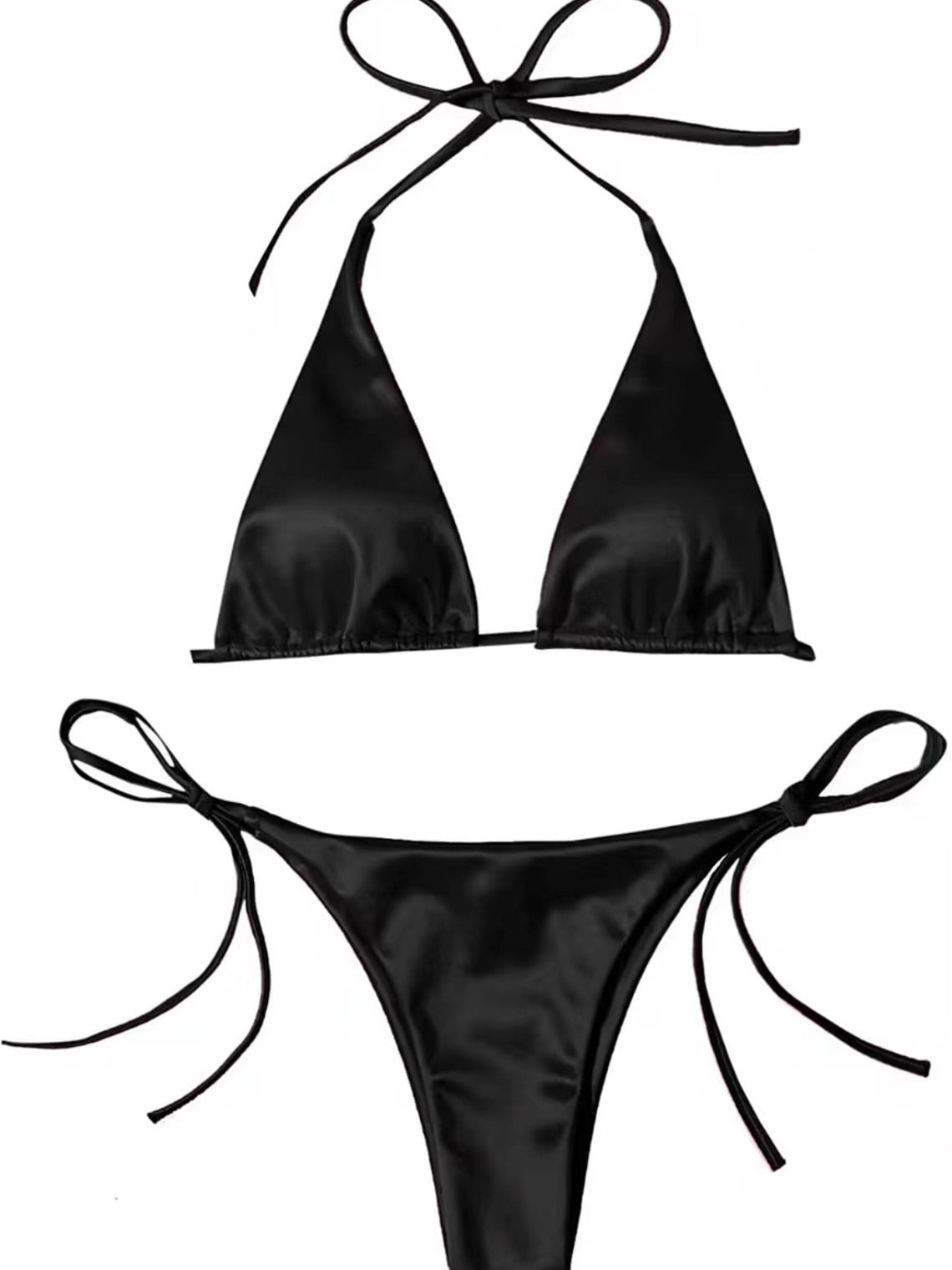 Elegantes Damen Bikini-Set mit Dreieck-Oberteil, verstellbaren Trägern und hohem Schnitt von MODEGEIST