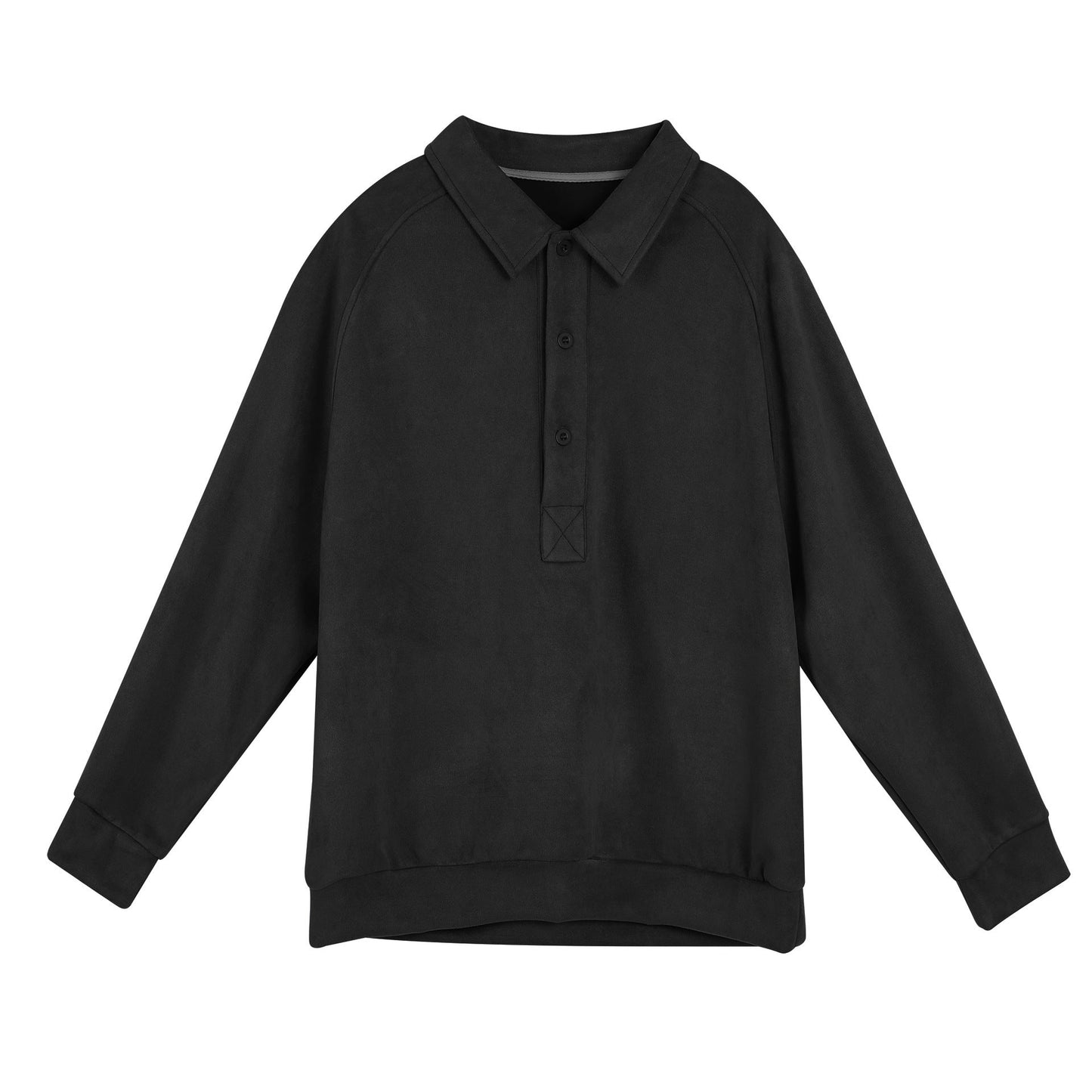 Damen Sportliches Langarm-Polooberteil mit lässigem Kragen und Knopfdetails ModeGeist