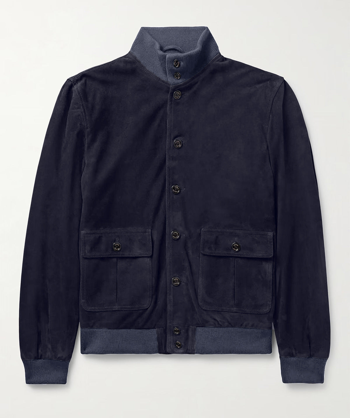 Herren funktionale Utility-Jacke mit hohem Kragen und aufgesetzten Taschen ModeGeist