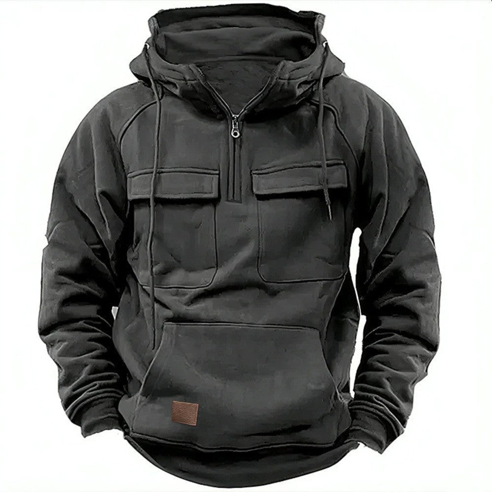 Herren funktionale Kapuzenpullover mit praktischen Taschen ModeGeist