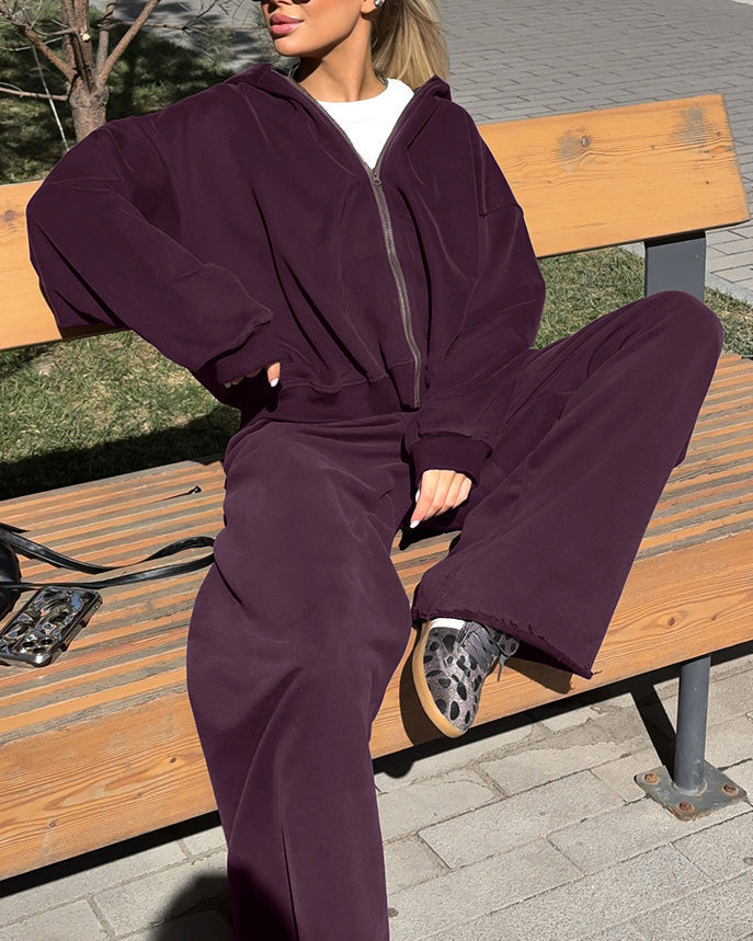 ModeGeist | Lane Kapuzenpullover und Lockere Sweatpants Zweiteiler Satz