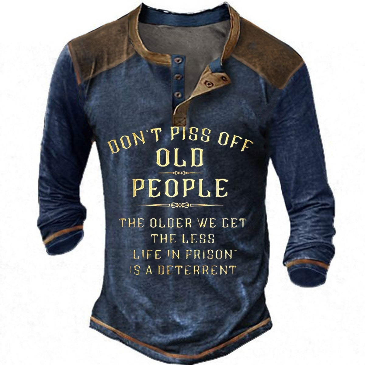 Herren lässiges Langarmshirt mit originellem Druck ModeGeist