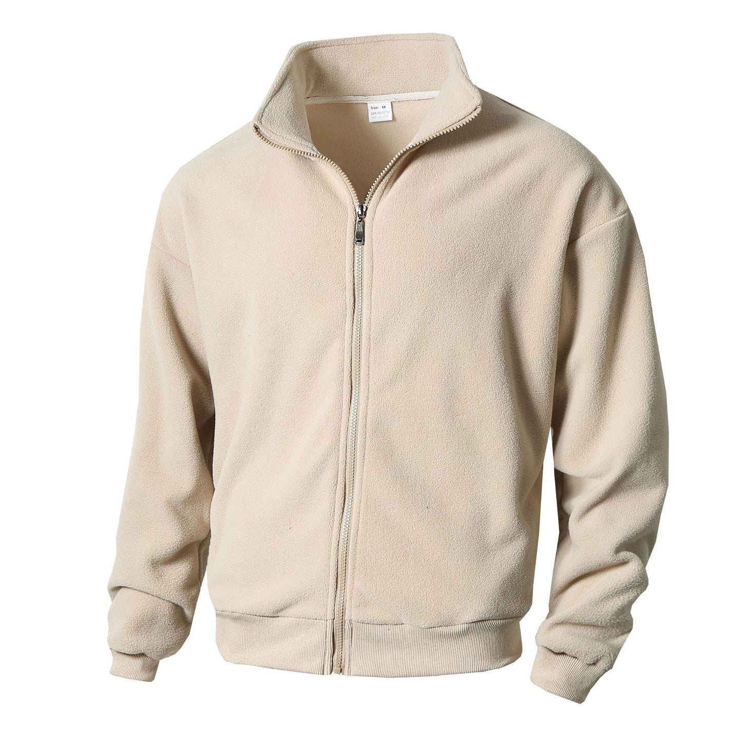 Herren Fleecejacke mit hohem Kragen und durchgehendem Reißverschluss ModeGeist