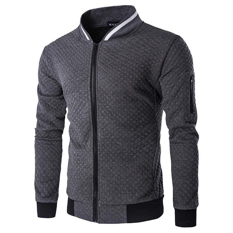 Herren modische Steppjacke mit hohem Kragen ModeGeist
