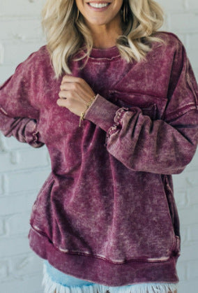 Damen Bequemer Oversized Sweatshirt mit Taschen ModeGeist