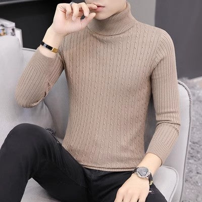 Damen Strickpullover mit hohem Kragen und Rippenmuster ModeGeist