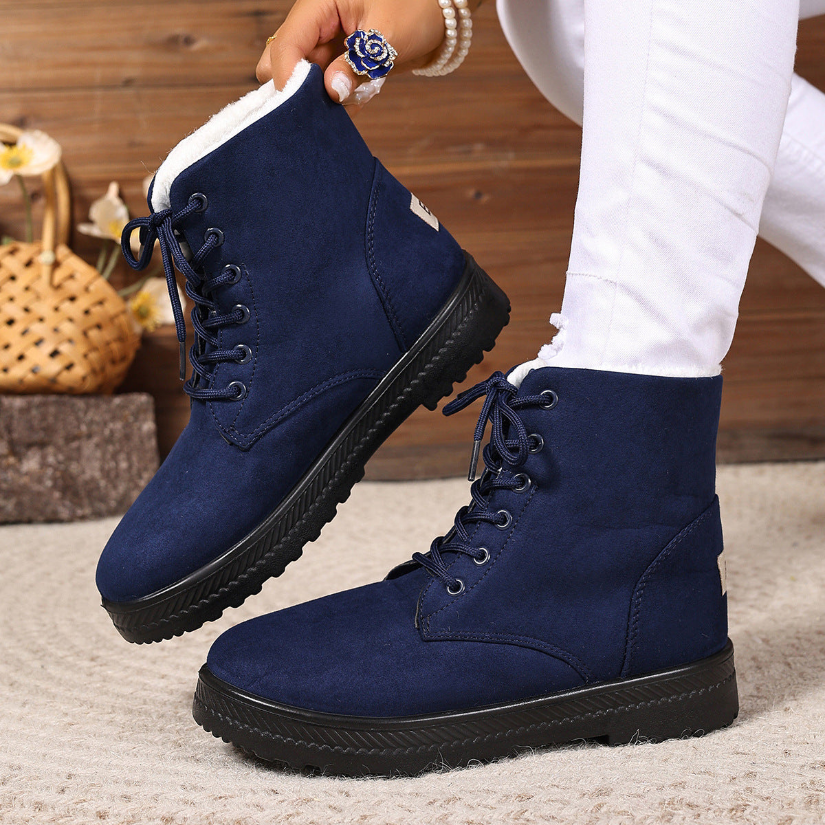 Damen Warm gefütterte Winterstiefel ModeGeist