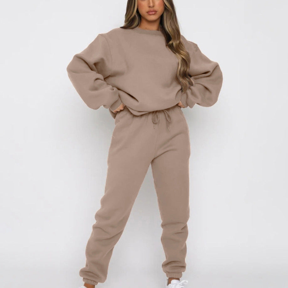 Damen angesagtes Oversized Loungewear-Set aus weichem Fleece ModeGeist