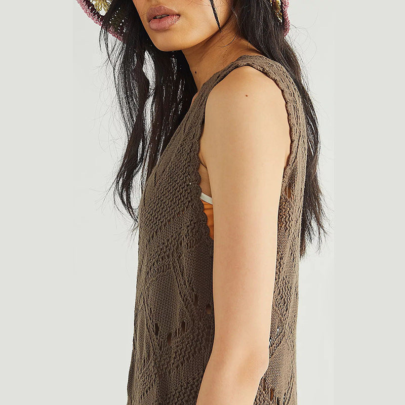 Maxikleid im Häkel- und Strickdesign für Damen von MODEGEIST