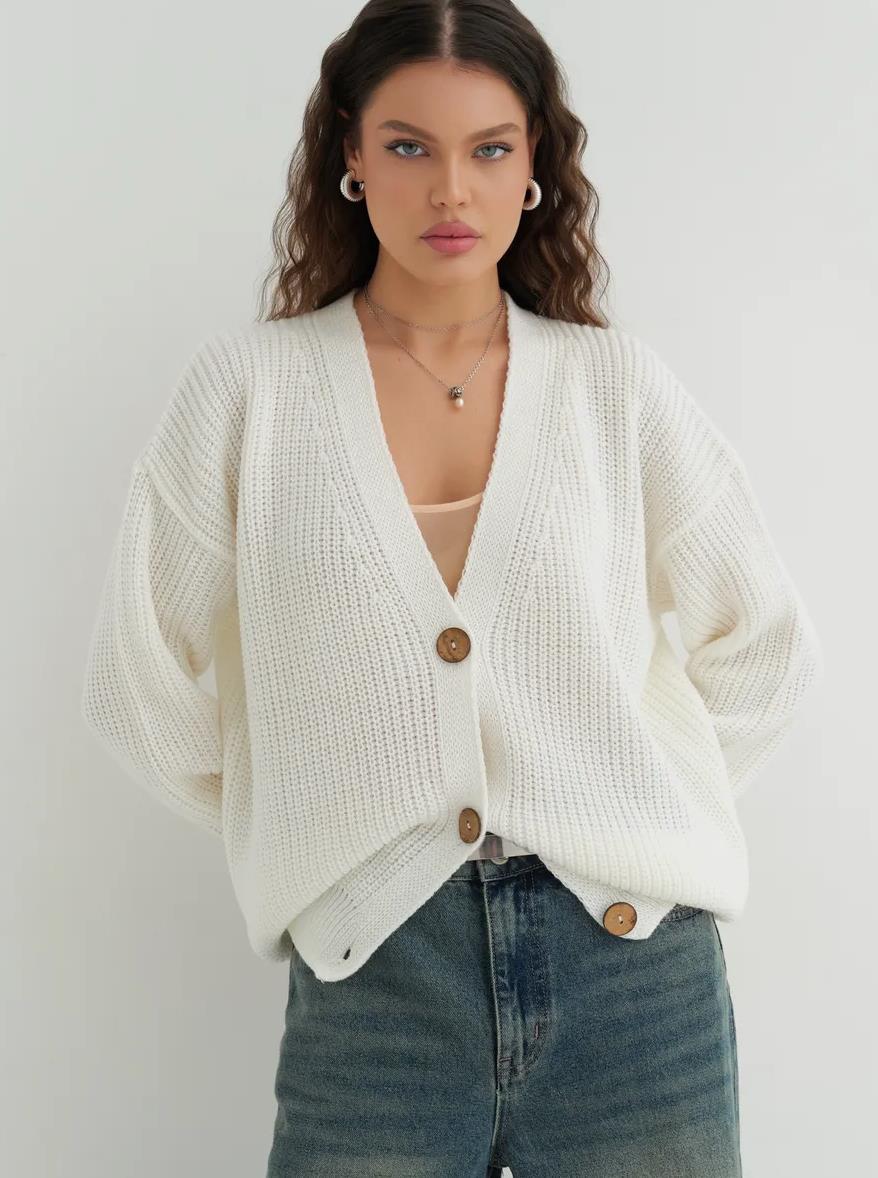Damen lässiger Strickcardigan ModeGeist