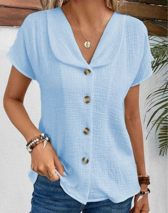 Blouse Alexandra mit Kragen und Knöpfen