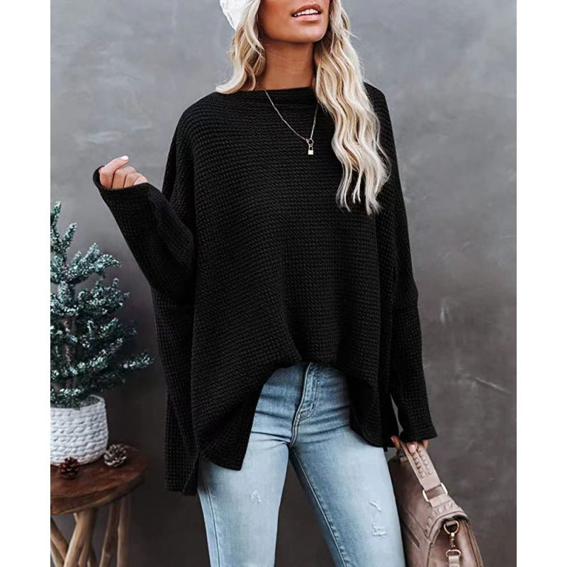 Modegeist Damen Oversized Waffelpullover