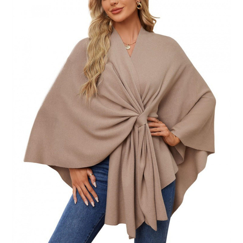 Damen modischer Wickelmantel mit trendigem Design ModeGeist