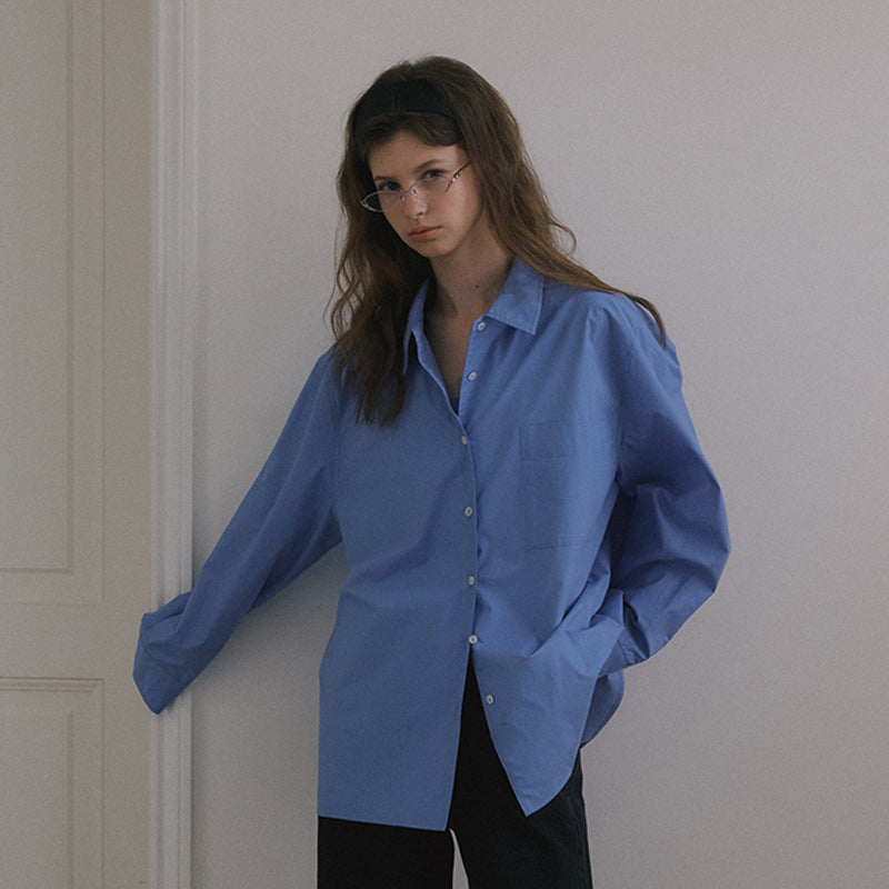 Modegeist Damen-Bluse: Oversize, klassisch, hochwertiger Baumwollmix