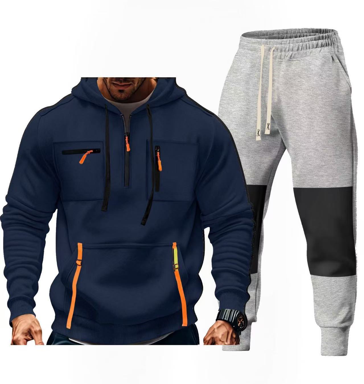 Herren Sportbekleidungsset mit funktionalen Taschen ModeGeist