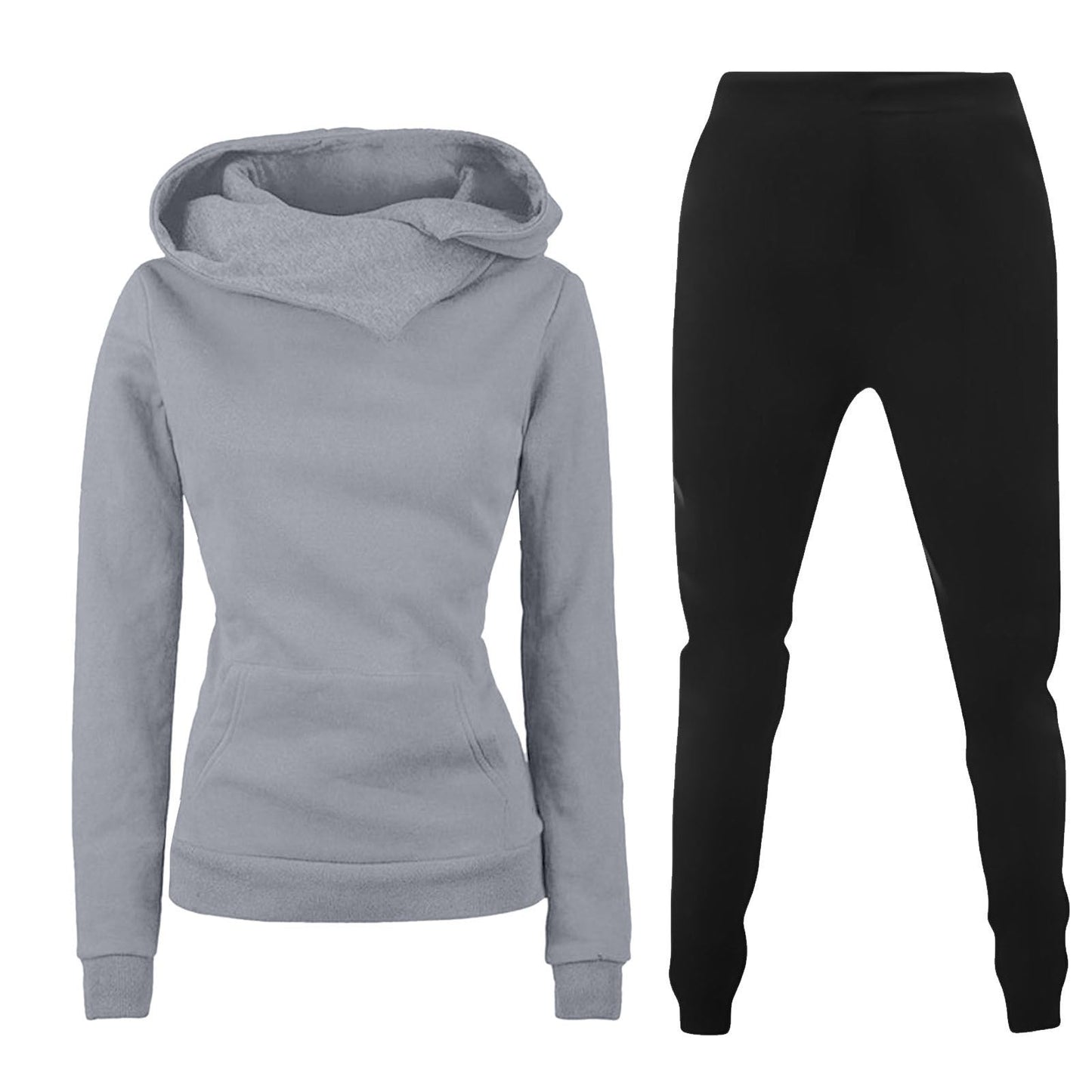 Damen Kapuzenpullover und Sporthose Kombination ModeGeist