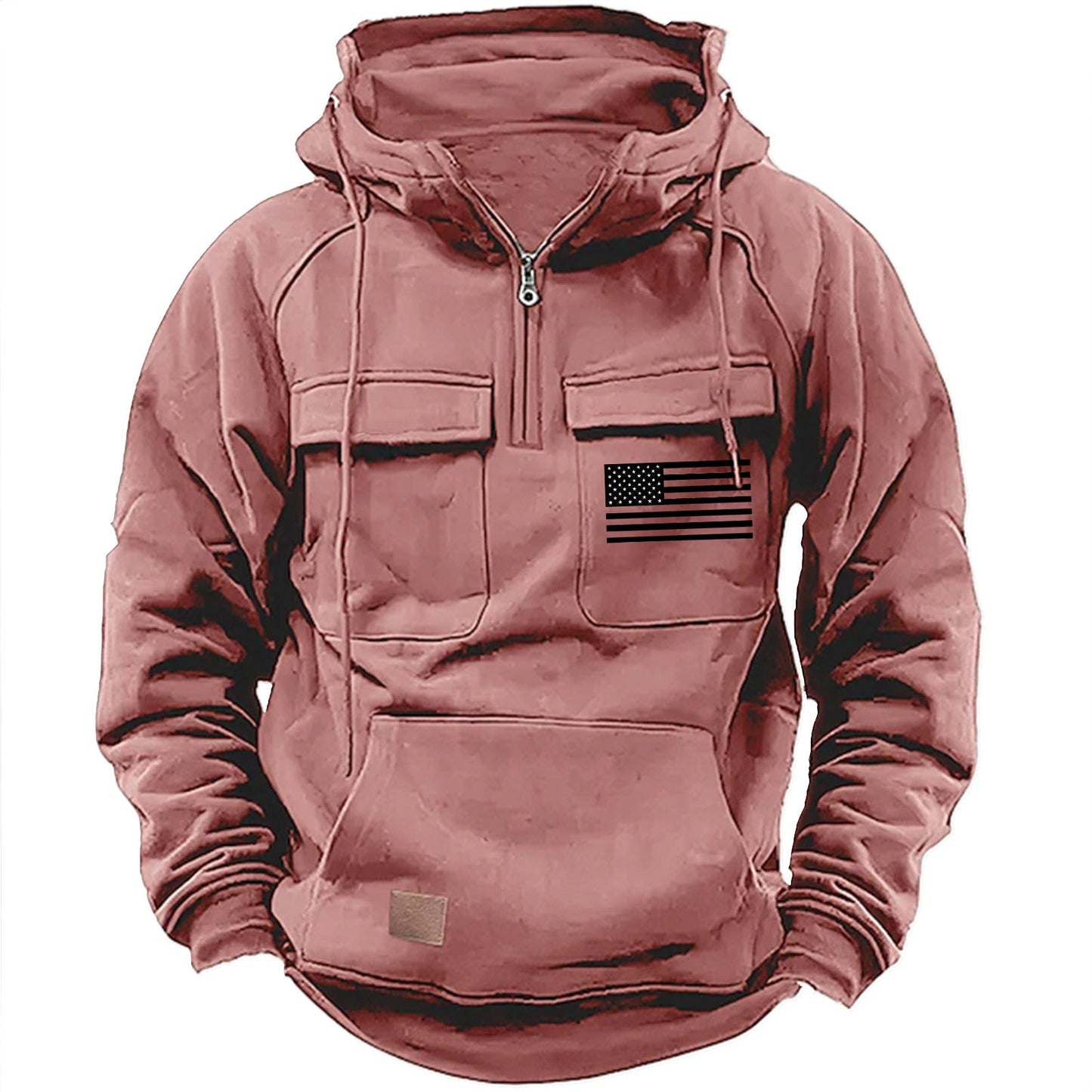 Herren praktische Kapuzenpullover mit zahlreichen Taschen ModeGeist