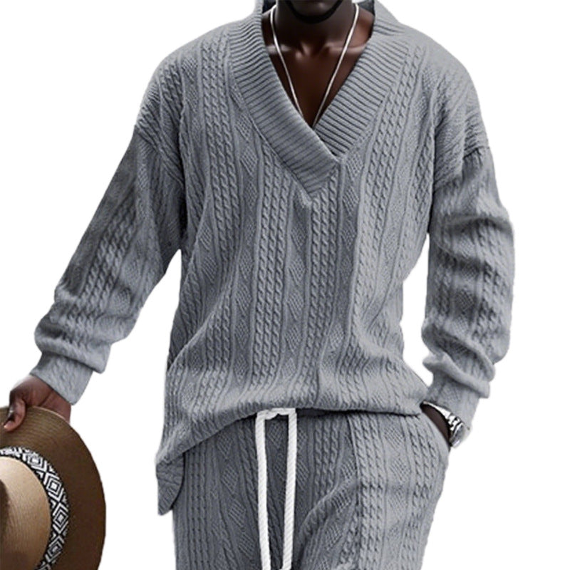 Herren Strickpullover mit modernem V-Ausschnitt und lässigem Design ModeGeist