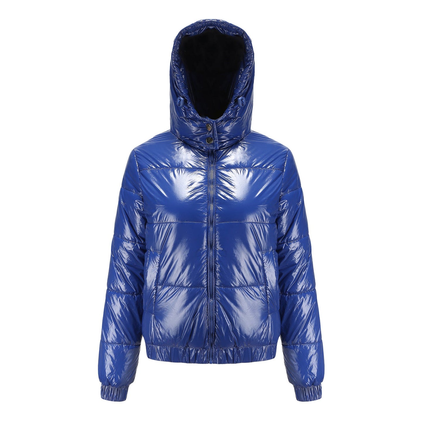 Damen glänzende Winterjacke mit Kapuze – Wasserabweisend & Wärmeisoliert – ModeGeist