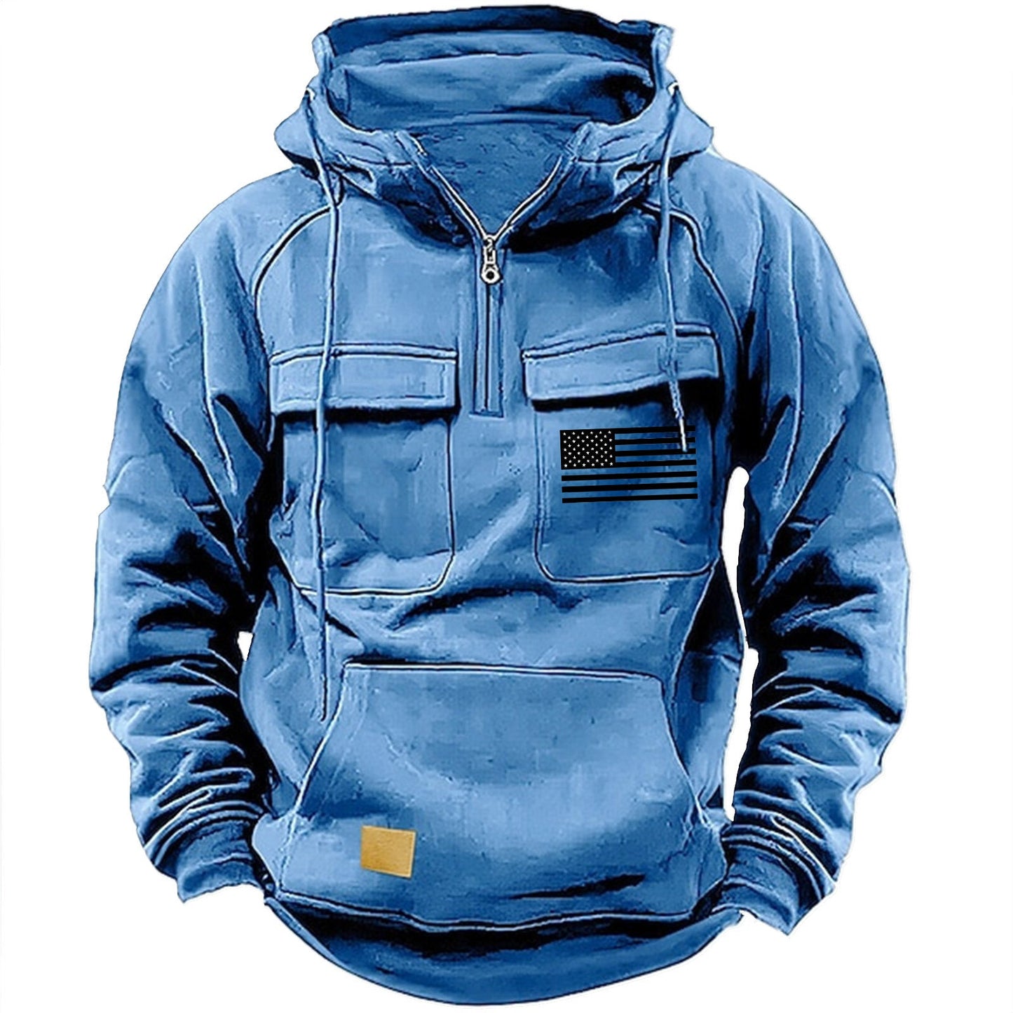 Herren praktische Kapuzenpullover mit zahlreichen Taschen ModeGeist
