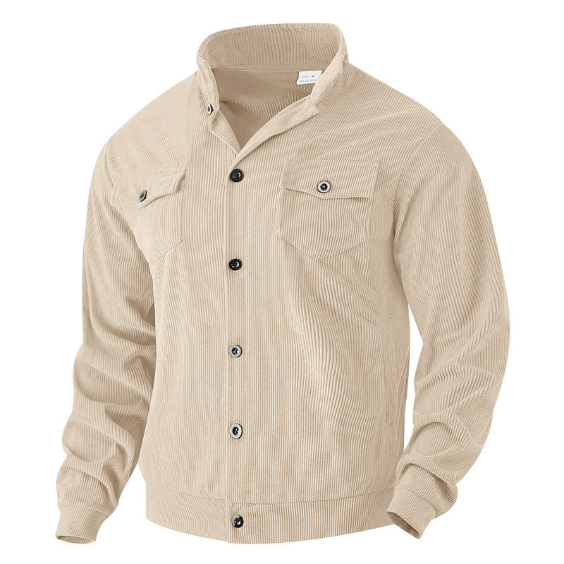 Herren Jacke im Vintage-Stil mit praktischen Taschen und strukturiertem Design ModeGeist