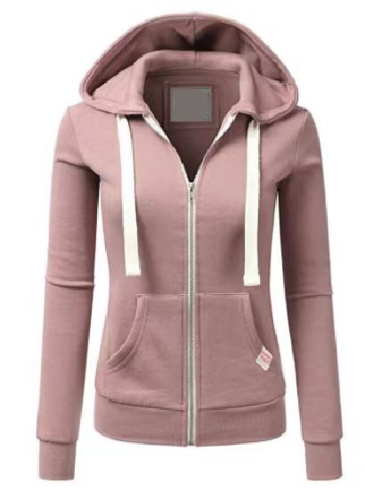 Damen sportliche Kapuzenjacke mit durchgehendem Reißverschluss und praktischen Taschen ModeGeist