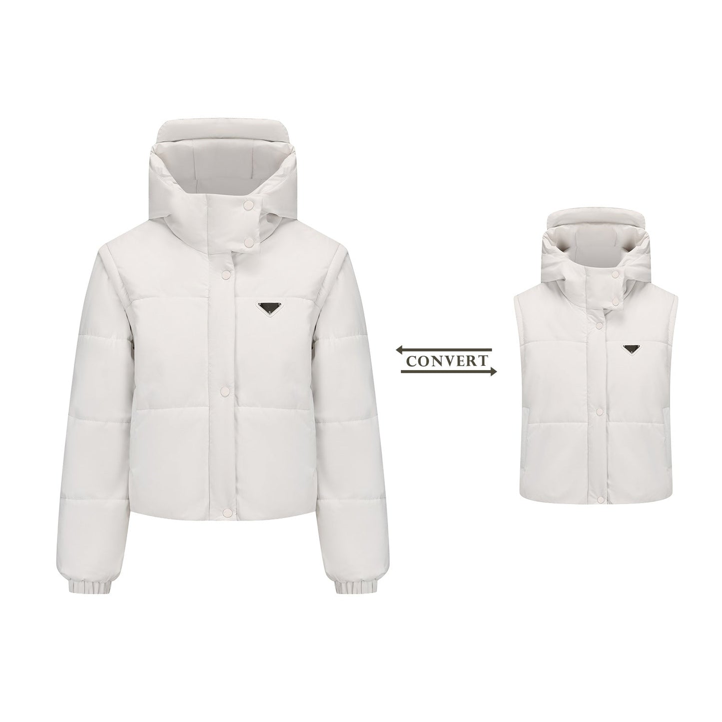 Damen wandelbare Steppjacke ModeGeist