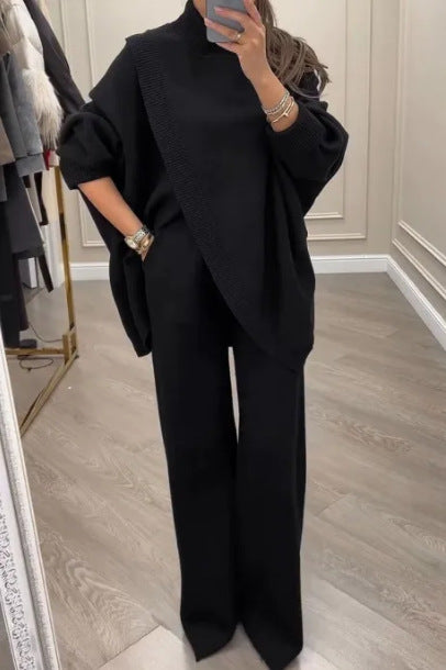 Damen Lässiger Strickanzug mit weitem Schnitt ModeGeist