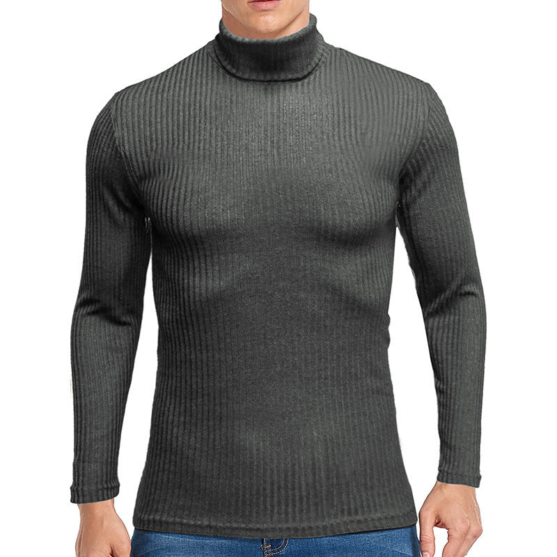 Herren feiner Rollkragenpullover aus strukturiertem Strick ModeGeist