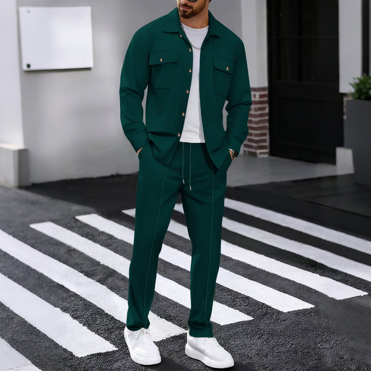 Herren elegante Freizeitjacke mit praktischen Taschen ModeGeist