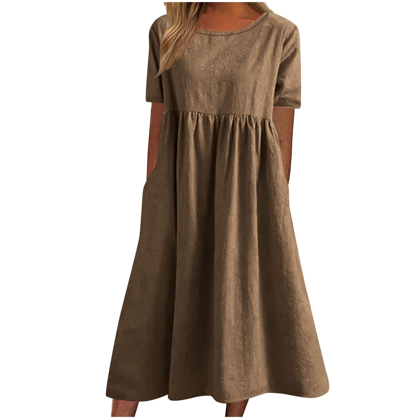 Damen lässiges Maxikleid mit Taschen ModeGeist