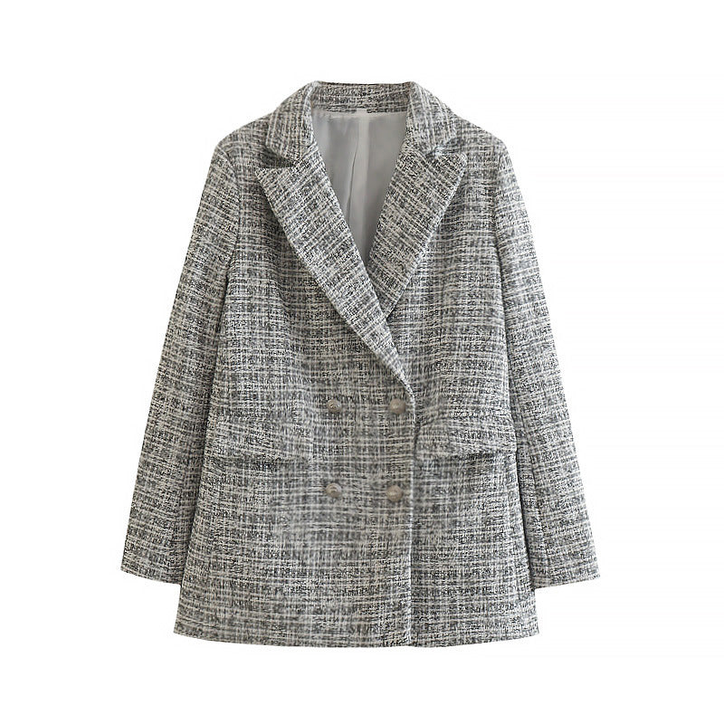 ModeGeist | Blazer Weinlese Doppelreiher Mantel