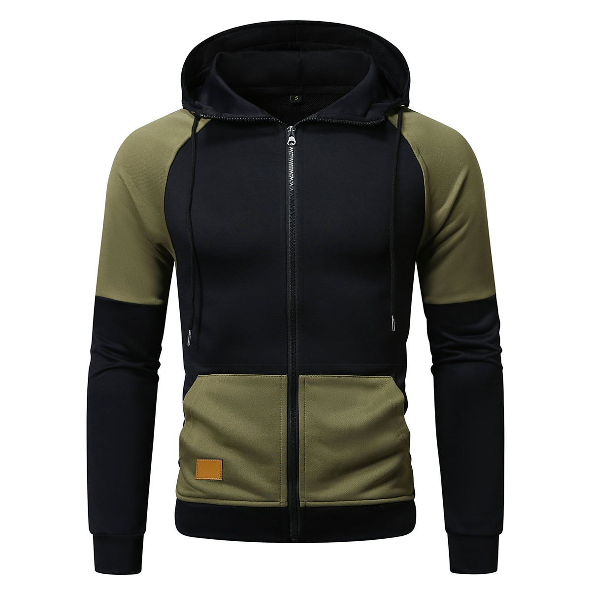 Herren sportlicher Kapuzenpullover mit einzigartigem Farbblock-Design ModeGeist