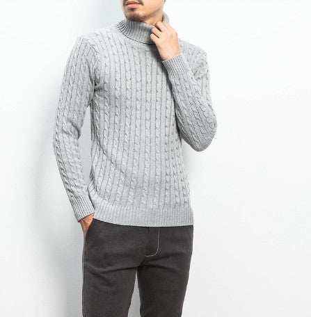 Herren modischer Rollkragenpullover mit strukturierter Strickoptik ModeGeist