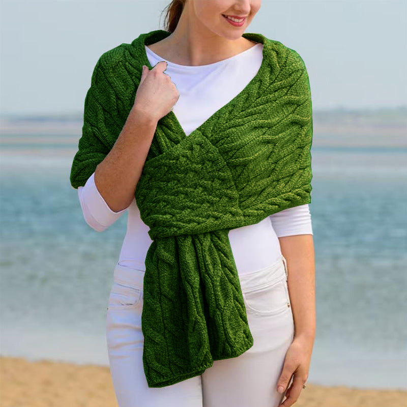 Damen Strickschal mit modernem Zopfmuster und vielseitigem Tragekomfort ModeGeist
