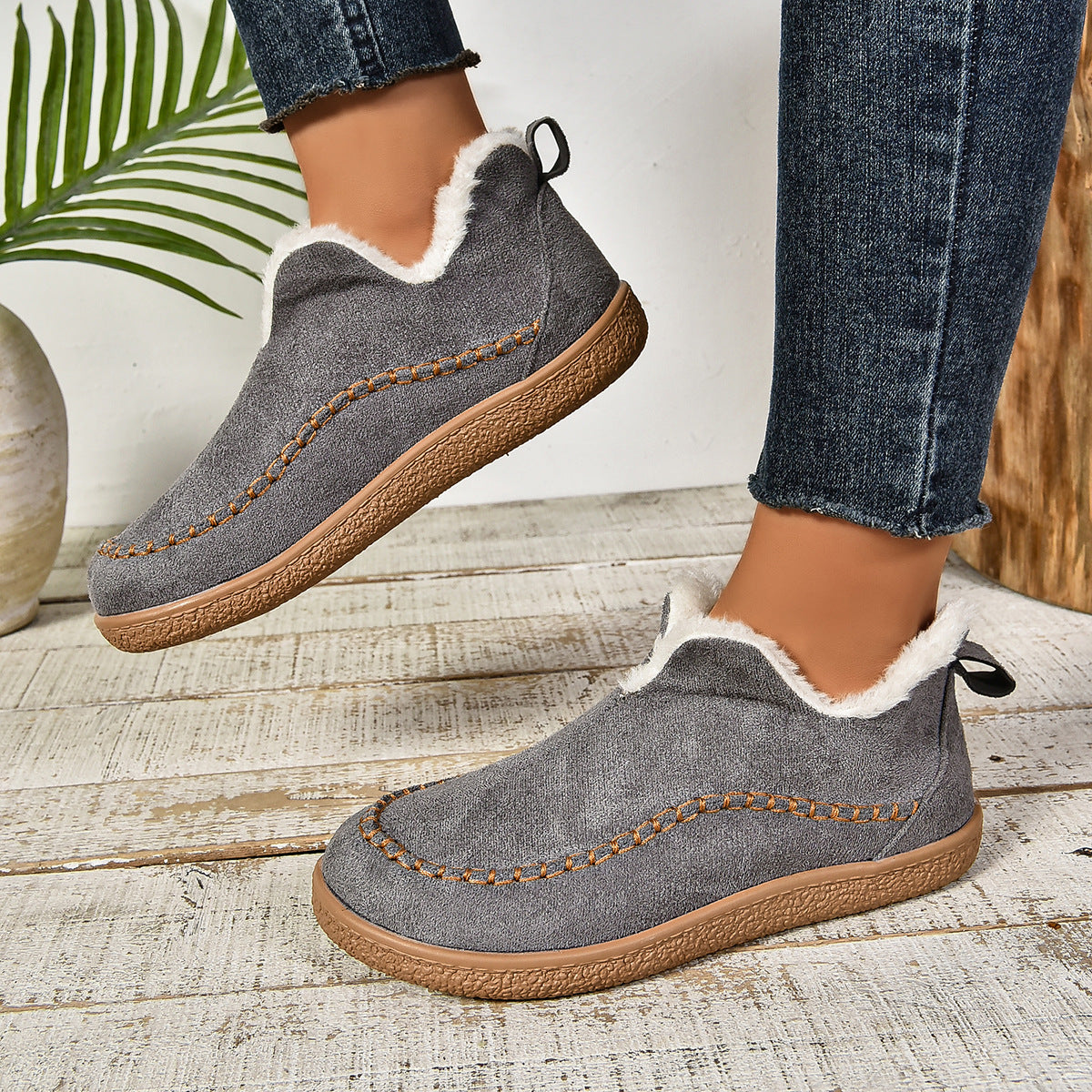 Damen Clog-Schuhe mit kuscheligem Innenfutter und rutschfester Sohle ModeGeist