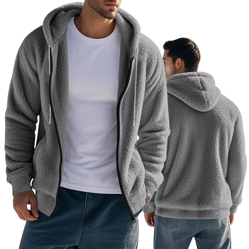 Herren Fleece Hoodie mit Kängurutasche und praktischem Reißverschluss ModeGeist