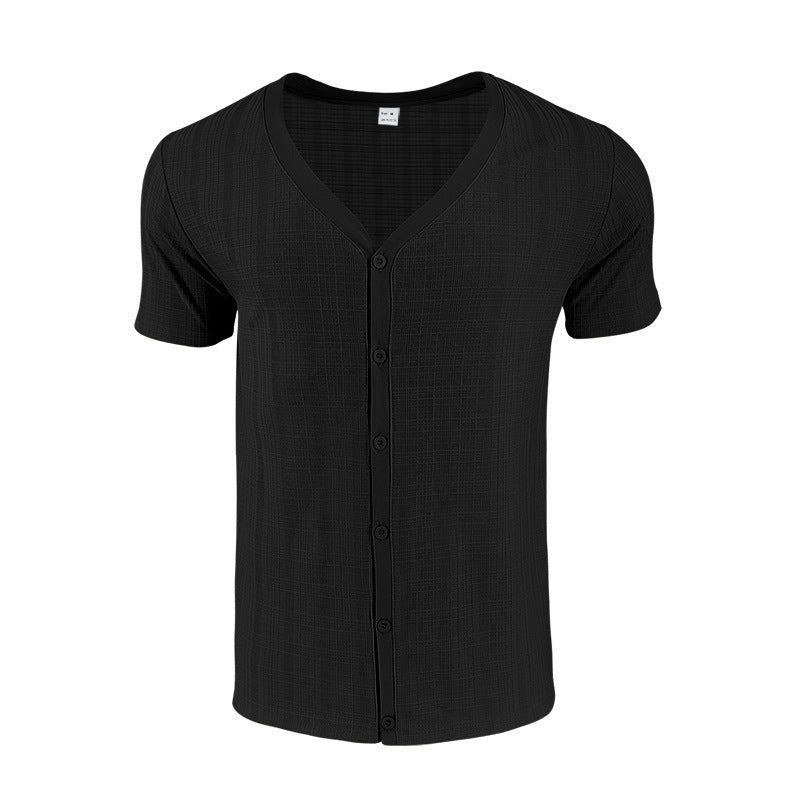 Herren kurzärmliges Hemd mit strukturiertem Design ModeGeist