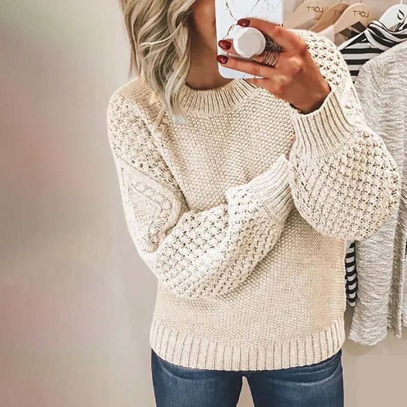ModeGeist | Pullover - Damen Winter Freizeit Strickpullover