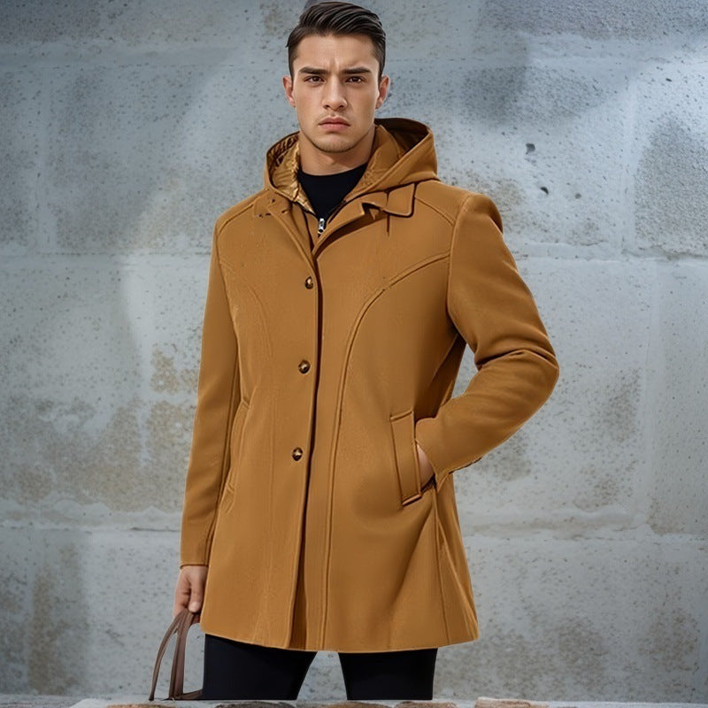 Herren Übergangsjacke mit Kapuze und modernen Detailing ModeGeist