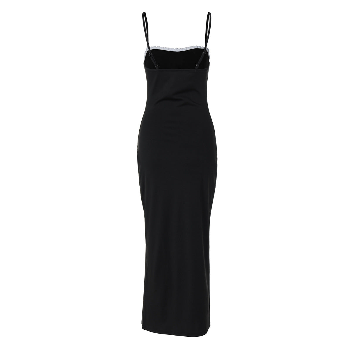 Elegantes, figurbetontes Maxikleid mit verstellbaren Spaghettiträgern und Spitze von MODEGEIST