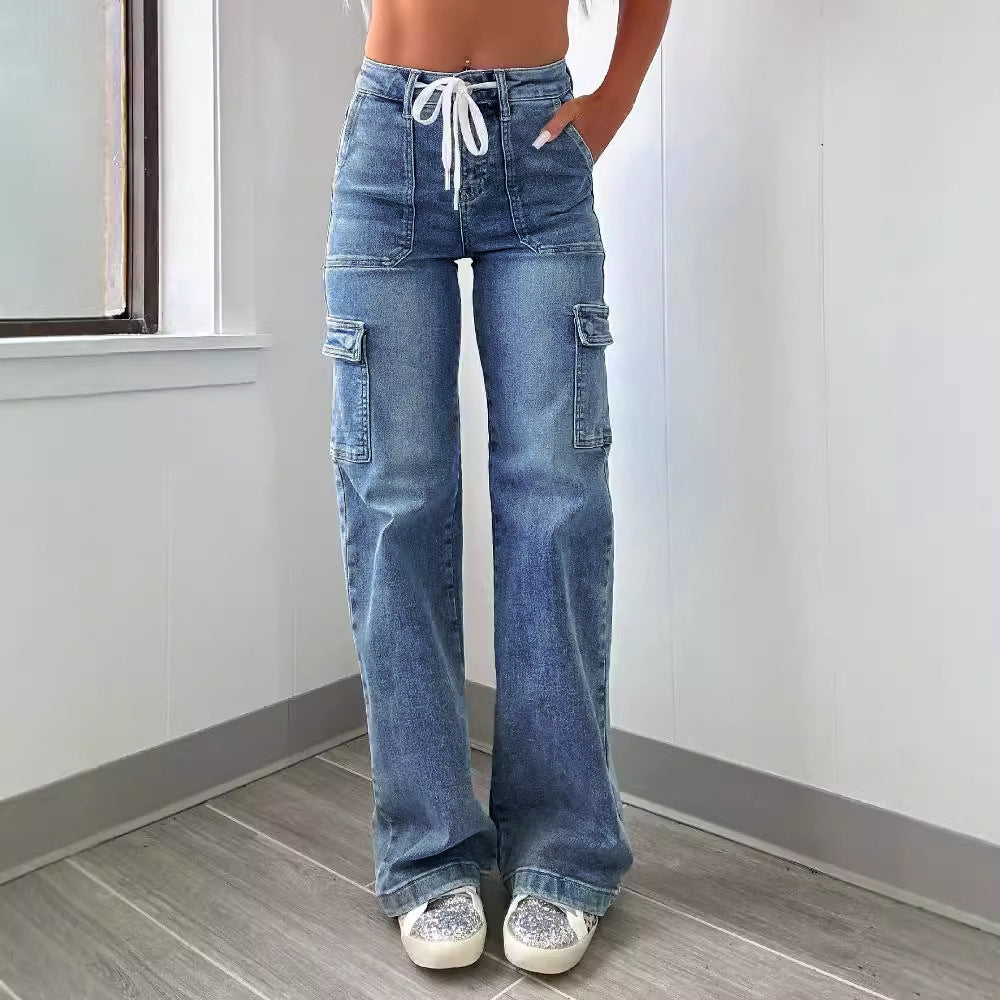 Damen Cargo-Jeans mit praktischen Taschen und weiter Beinform ModeGeist