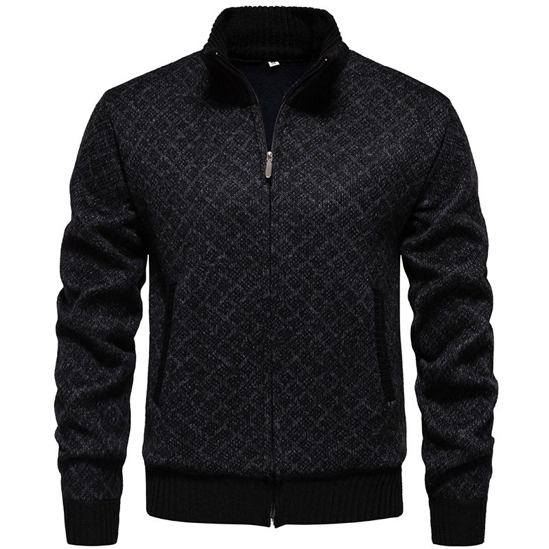 Herren sportliche Strickjacke mit modernem Muster ModeGeist