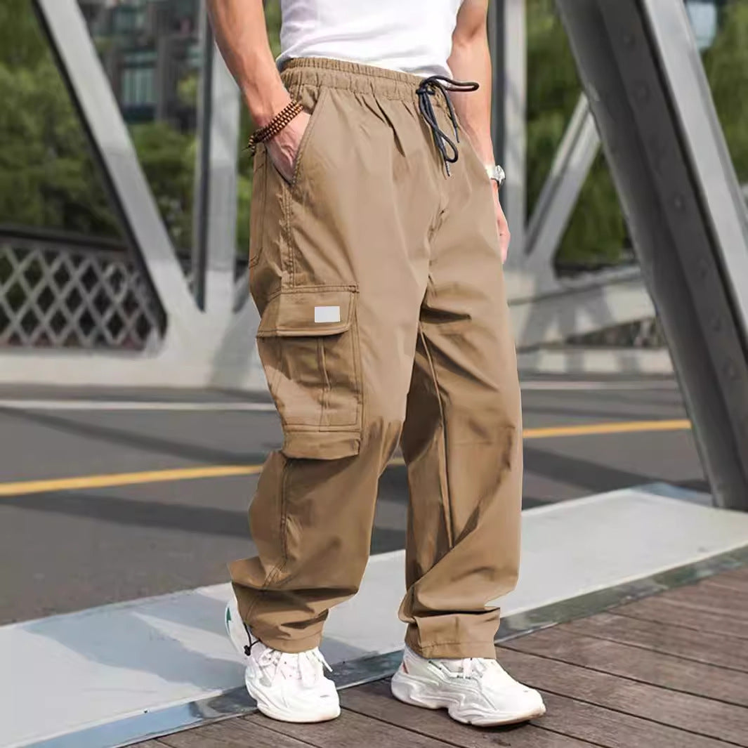 Herren lässige Cargo-Hose mit elastischem Bund und multifunktionalen Taschen ModeGeist