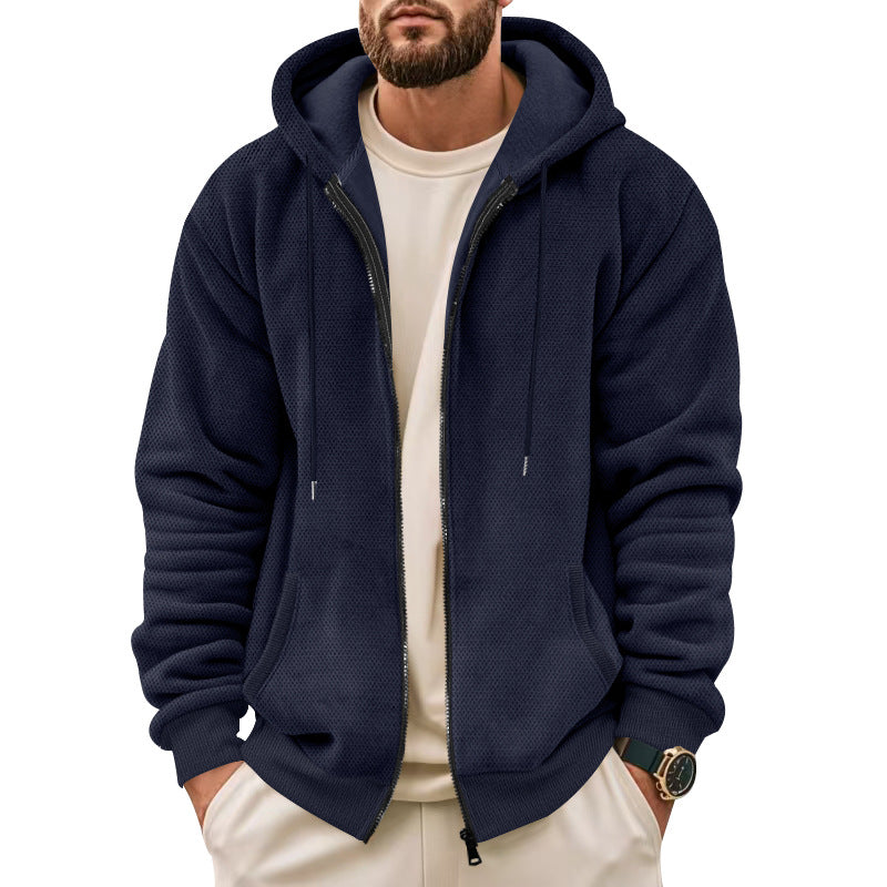 Herren Sportliche Kapuzenjacke mit innovativer Struktur ModeGeist